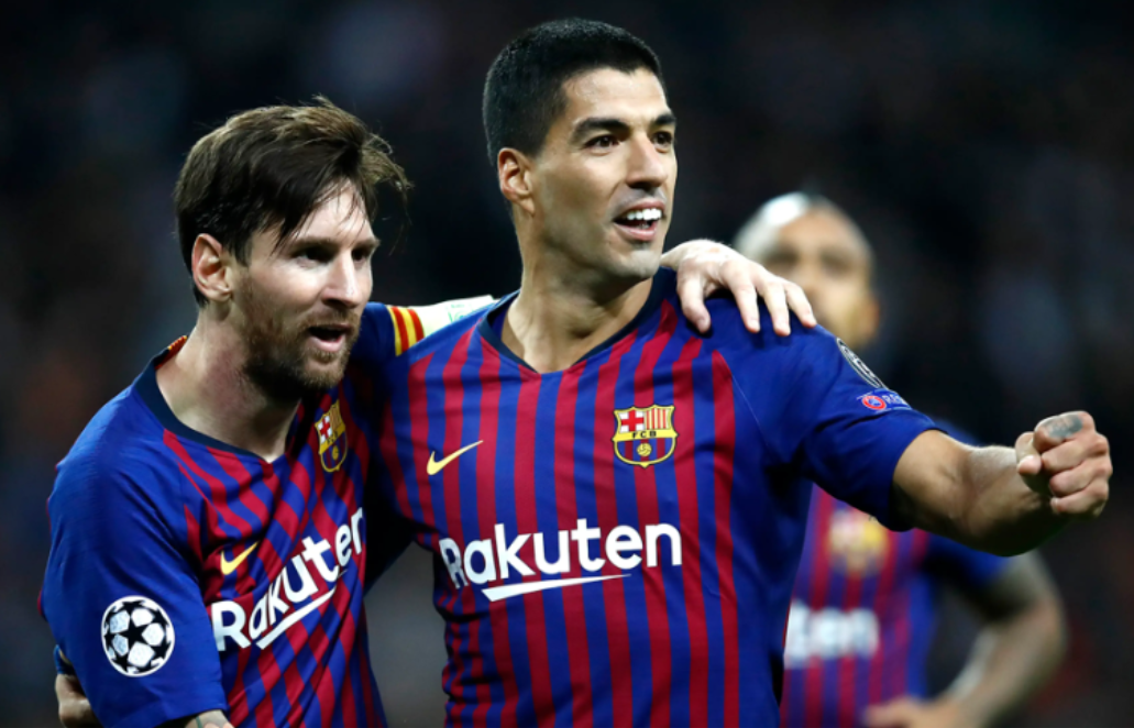 Lionel Messi and Luis Suarez